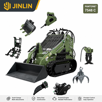 Chargeuse sur chenilles cellulaire automatique à chargement frontal avec moteur Kubota pour le mélange léger de ciment et de matériaux de construction, haute efficacité