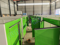 Conteneur pliable à toit isolé de 20 pieds, une porte à l'extrémité, imperméable, pliable, à assembler, conteneurs mobiles pour le stockage personnel
