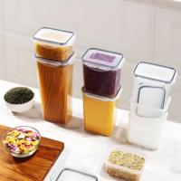 Ensemble de 8 récipients hermétiques pour la conservation des aliments dans la cuisine et le garde-manger Boîtes en plastique sans BPA avec couvercles durables
