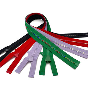 Miễn phí Mẫu kim cương dây kéo nhiều phong cách trang trí dây kéo Rhinestone dây kéo cho hàng may mặc - Product Image 2