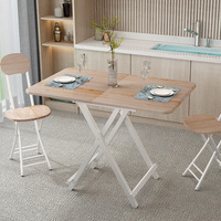 Meubles de salle à manger pliables, table à manger pliante moderne en bois grainé, gain de place, portable