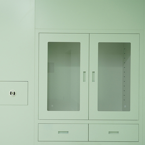 خزانة تخزين طبية معيارية من الفولاذ المقاوم للصدأ بتصميم إطار مخفي لغرف العمليات النظيفة - Product Image 2