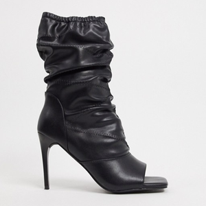 Personalizado Mujeres Punta abierta Moda Sexy Diseñador de moda Tacones gruesos Botas Zapatos de tacón para damas - Product Image 5