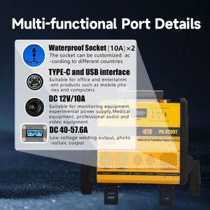SOFIMO 3500W Pure Sine Wave Industrial Mobile Power Supply Rechargeable Energy <b>Storage</b> With AC Outlets Ps3200T 7.5kw Sorein Port - Product Image 3