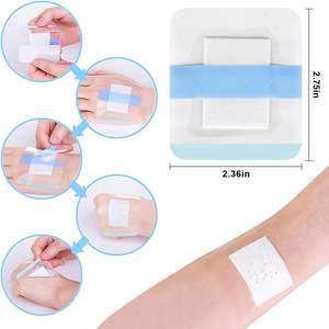 Plester sekali pakai, perekat transparan tahan air pembalut luka Pulau plester bantuan dengan bantalan untuk perawatan luka - Product Image 5