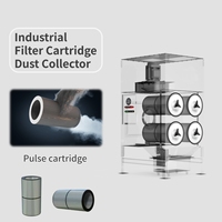 Collecteur de poussière à cartouche filtrante à impulsions en acier inoxydable, haute efficacité, faible bruit, économie d'énergie, pour le meulage, le perçage et le travail du bois