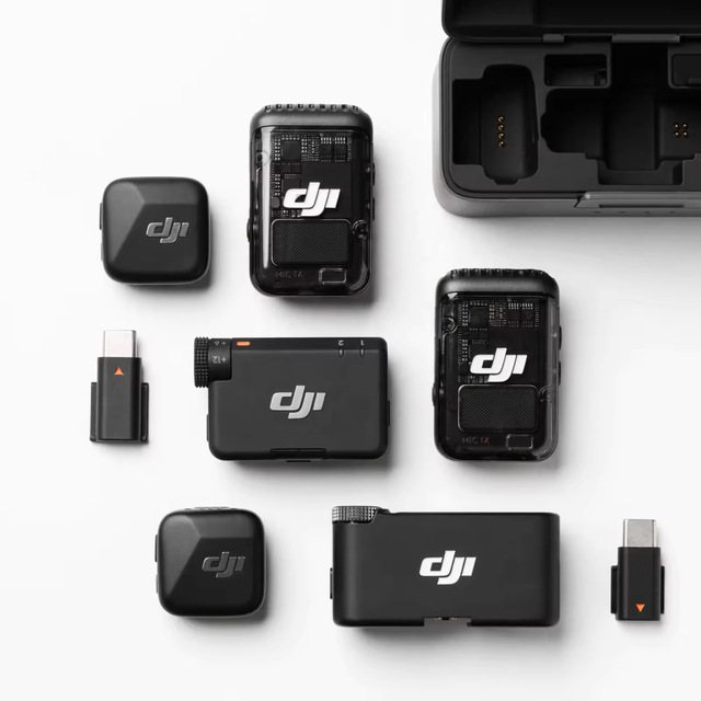 Original Mic 2 Dual Transmitter (2TX+1RX+Charging Case) Wireless Lapel Mic 820ft Range 32-Bit Float Audio YouTube Creator Type C