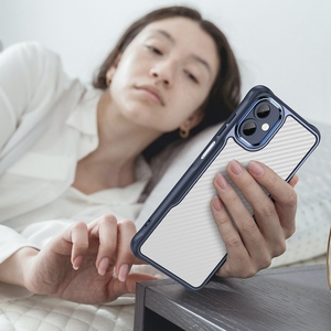 Gran oferta de fundas protectoras de teléfono con carga inalámbrica para lentes de cámara mate de fibra de carbono para Samsung Galaxy A06 - Product Image 4