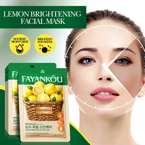 Masques faciaux coréens OEM FAYANKOU en marque privée, produits de soin de la peau, masque facial fonctionnel éclaircissant et blanchissant à la citron - Product Image 4
