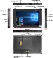 Tablet Resistente con Windows 11 Pro, Pantalla de 10.1 Pulgadas y Resolución de 1920x1200, Procesador Intel I5-8200Y, 16 GB de RAM + 512 GB de Almacenamiento, Resistente al Agua IP65, 4G LTE/Wi-Fi 5/GPS/NFC, Batería de 6000 mAh