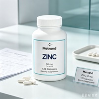 Capsules de zinc Metrand OEM ODM 50 mg, 120 capsules, étiquette privée, complément alimentaire en vrac