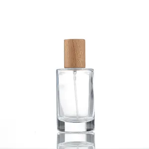 Wholesale 10ml clear glass perfume bottles Refined oil bottles rectangular thick bottom round ball bearing bottles
