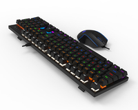 Ensemble clavier souris étanche OEM RGB mécanique 104 touches pour joueurs Interface USB Accessoires informatiques à bas prix