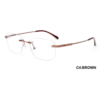 Haoya XY001 Montures optiques vintage sans monture multicolores à la mode pour hommes, toutes formes de visage CN ZHE
