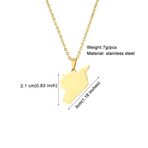 Teel ilver 18K antiguo con nombre yrian RAB public epublic namel namyria ational lag AP endant Hain ecklace - Product Image 2