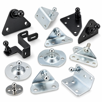 Support de fixation à rotule pour vérin à gaz 10 mm, plaque en L à angle plat pour vérin de levage, mobilier, automobile, camping-car