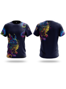 OEM Night Glow Tshirt Impression personnalisée Logo graphique Lumineux de luxe Illumination T-shirts Toutes tailles T-shirts pour hommes - Product Image 5