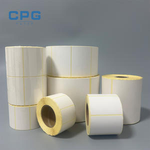 Etiqueta de código de barras térmica blanca con revestimiento superior, personalizada de fábrica, con muestras gratuitas, 100x150 mm, 4x6 pulgadas, papel autoadhesivo para etiquetas - Product Image 1