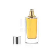 Premium Metallic Silver Gold Cap Vide carré Flacon de parfum 30ml 50ml 100ml