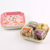 Assiettes carrées en mélamine personnalisables à imprimé animalier de dessin animé pour enfants, pour la maison, l'usage quotidien, les repas des enfants, les réunions de famille