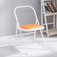 Silla Plegable para Yoga y Pilates Iroga Fitness, con Tubo de Acero Acolchado y Reforzado, Diseño Duradero, 80x50x55cm, para Ejercicios de Yoga en Interiores