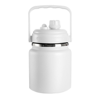 Haute Qualité En Plein Air Gym Gallon Cruche D'eau Triple Paroi Large Bouche Isolé Sous Vide Sport Bouteille D'eau En Acier Inoxydable