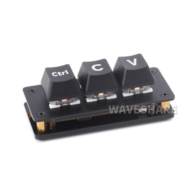 SKU-26464 3-Key Programmable Shortcut Keyboard Development Board with Microcontroller for DIY IoT Projects and Makers SKU-2