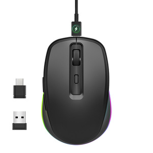 <span class=keywords><strong>Seenda</strong></span> Kabellose Wiederaufladbare LED-Hintergrundbeleuchtete Optische Sensor-Maus 2,4G USB Ergonomisches Design Rechtshänder-Laptop-Maus Leise und Unauffällig - Product Image 4