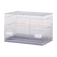Cage à oiseaux extra-large en acier inoxydable pour perroquets, perruches, calops - Conception anti-évasion, facile à nettoyer, cage de reproduction