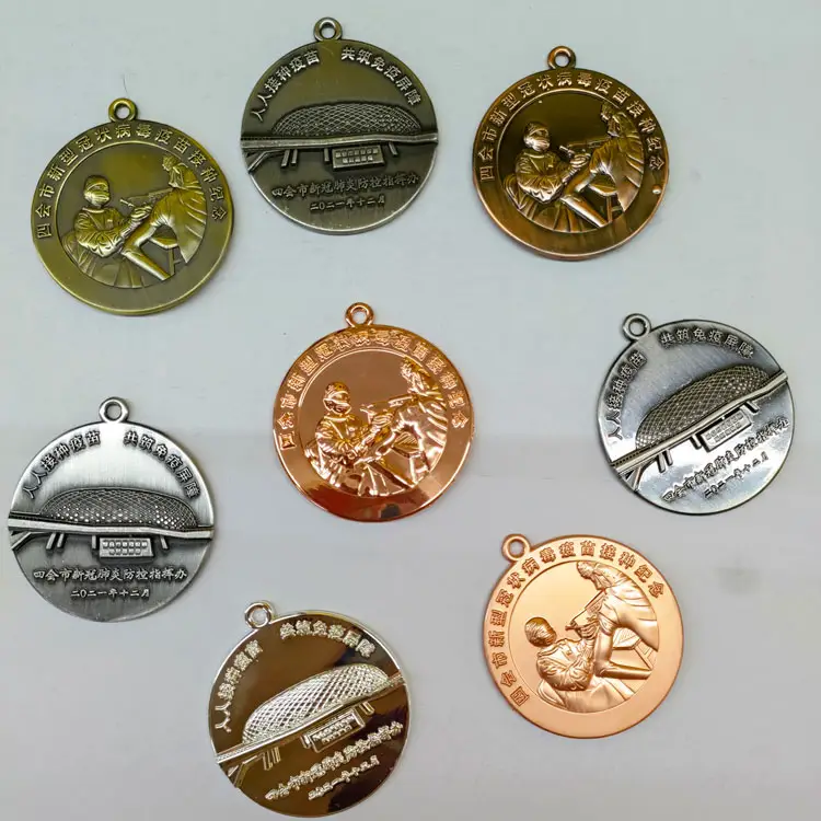 Fabricant personnalisé pas cher Sport médaille Europe/japon/afrique Sport métal médailles Souvenir jeu médaille avec lanière ruban