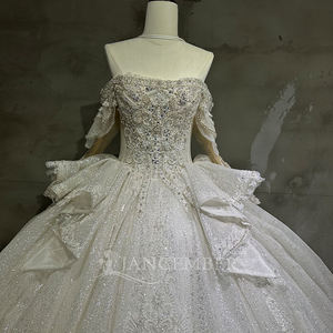 Wx96 Nouvelle robe de mariée élégante de style palais féérique haut de gamme avec motif de diamants pailletés Jancember - Product Image 2