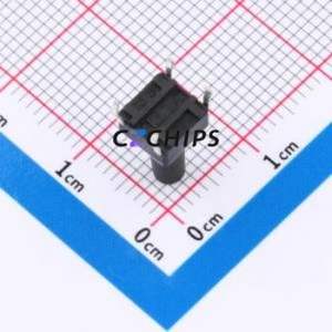 KH-6X6X12H-TJ Tactile Switch Through hole Component THT-4P,6x6mm Switch Single Pole Single Throw Round Button 2.6N Through Hole - Product Image 2