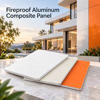 Panneau composite en aluminium ignifuge gris foncé revêtu de PVDF de 4 mm 1220x2440 mm pour le revêtement de façade d'appartement