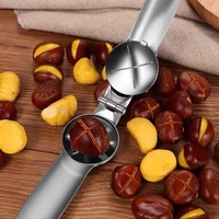 Cascanueces d'outils de cuisine personnalisés Casse-noix de pin en acier inoxydable Ouvre-châtaignes Casse-noisette manuel