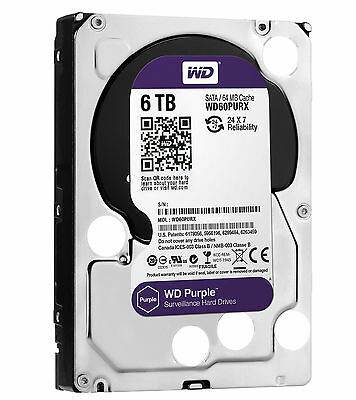 WD60PURX 6TB Internal 7200RPM 3.5'' SATA Hard Drive Purple