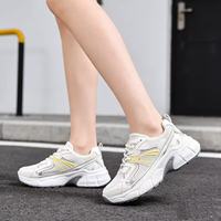 Chaussures de course minimalistes en cuir à lacets avec doublure en maille, semelle intermédiaire/extérieure en PVC, semelle épaisse, respirantes et légères pour l'automne