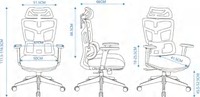 Support lombaire réglable, pivotant à 360 °, chaise de bureau haut de gamme en maille pour les bureaux exécutifs