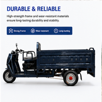 Tricycle de transport électrique robuste à benne ouverte avec moteur 1000W+, 2 places, certifié DOT/ECE