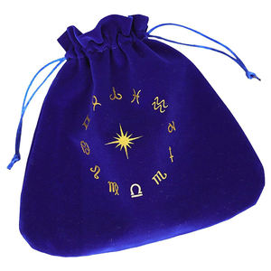 Sacs de tarot en flanelle à cordon avec symboles de disque de constellation-Sacs de divination en velours pour cartes <span class=keywords><strong>Oracle</strong></span>, dés, cristaux, <span class=keywords><strong>runes</strong></span> - Product Image 3