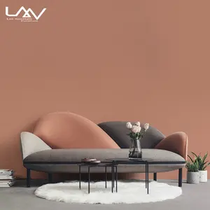 Furnitur Ruang Tamu Keluarga Kecil Kantor Sofa Area Umum Desain Funky Kursi Sofa Beludru Nyaman