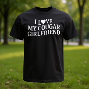 Camiseta I Love My Cougar Girlfriend, color negro, unisex, talla para adultos M L XL XXL - Product Image 3