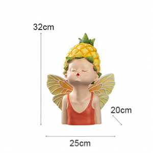Handbemalte Kunstfigur Engel Mode TV/Film Charakter Harz Ananas-Elfen-Figur für Chinesisches Neujahr Muttertag Kreativ - Product Image 3