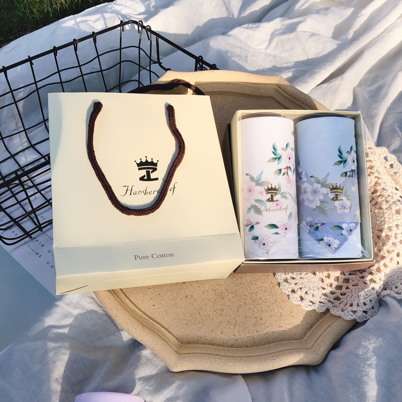 1 blanc 1 bleu boîte cadeau emballé