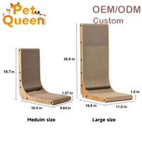 Arbre à chat moderne de luxe en forme de L avec griffoir haute densité en sisal ondulé, durable, écologique, antidérapant et facile à assembler