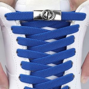 Olian Nouveau Style Personnalisé Élastique Plat Lazy Lacets Métal Croix Boucle Sans Cravate Lacet Sneaker Lacets Accessoires - Product Image 1