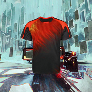 2025 Men's Short Sleeved A2763 T-Shirt New Campus Youth Style Woven Polyester/Cotton 200 Grams Fabric <b>Weight</b> <b>Blank</b> Design Print - Product Image 3
