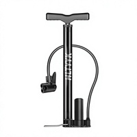 Pompe à air haute pression pour vélo de route, voiture, VTT, ballons de sport – Pompe de sol pratique pour pneus de vélo, voitures et ballons de sport