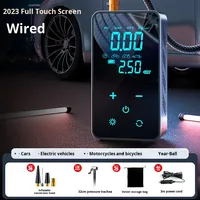 Full Screen Display Dual Digital LED ABS Tire Inflator 150PSI Rechargeable 7.4V Single Cylinder Air Compressor Emergency Light
