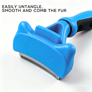 Nouvelle Conception Peigne à Démêler les Poils pour Animaux de Compagnie, Lame Métallique pour Éliminer les Sous-Poils, Brosse pour Chats et Chiens - Product Image 4