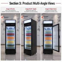 Refrigerador Vertical Comercial Digital para Supermercados, Acero Inoxidable 201, Sin Escarcha, Exhibidor de Bebidas, Congelador, Enfriador de Cerveza